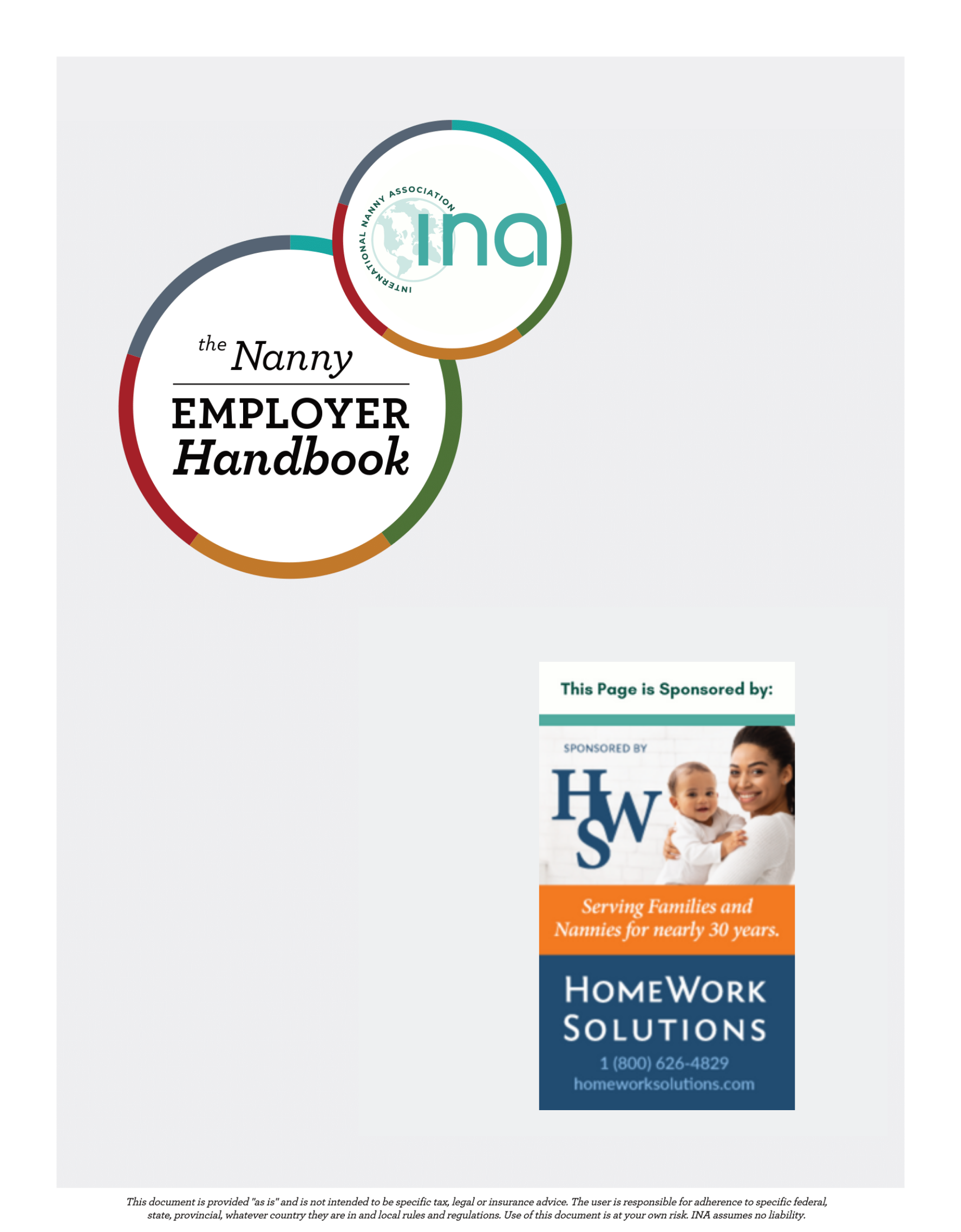 Nanny Employer Handbook International Nanny Association