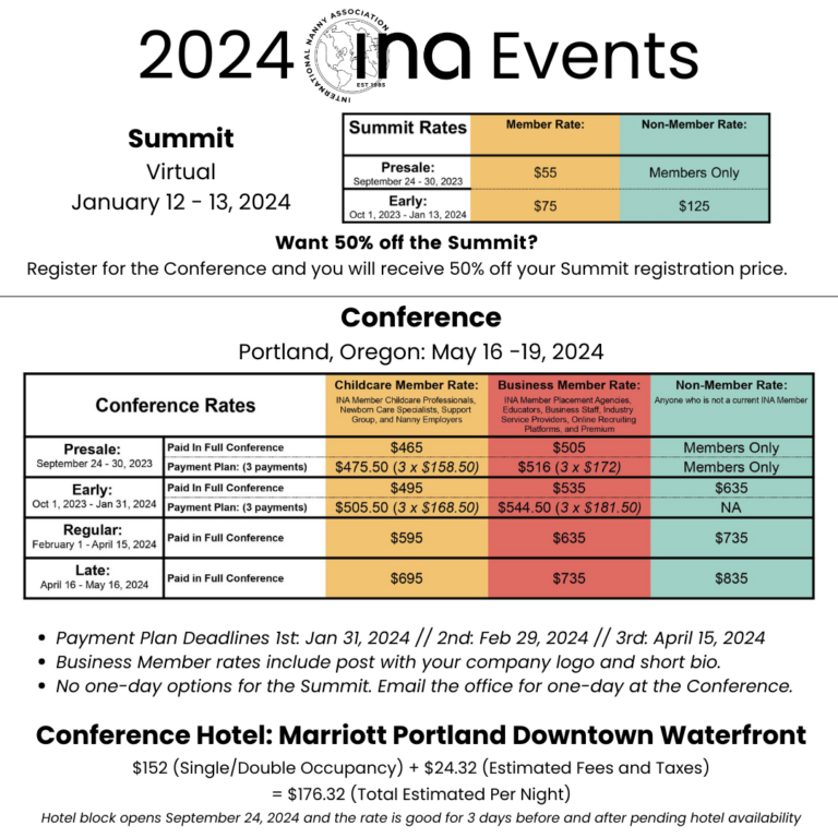 2024 INA EVENTS