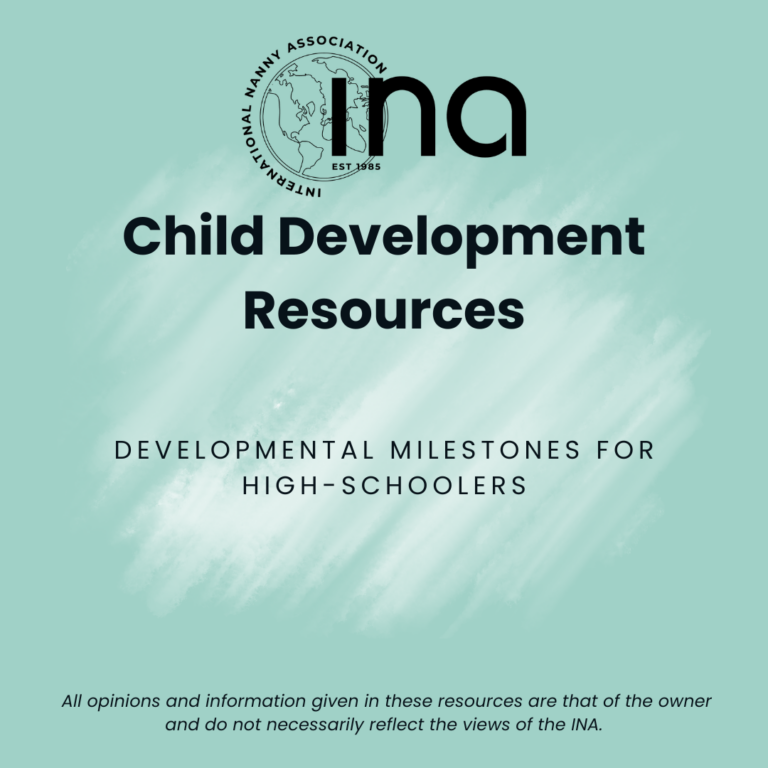 Developmental milestones for high schoolers