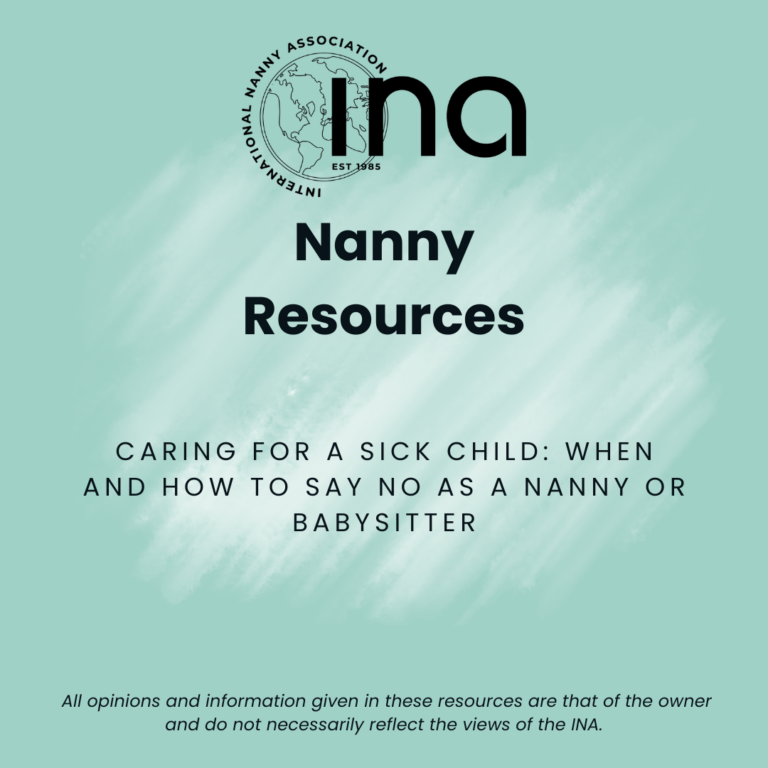 Caring for a sick child When and how to say no as a nanny or babysitter